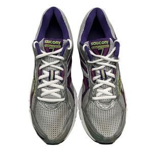 Saucony‎ Cohesion 7 Womens Running Shoes Silver Purple Citron 15181-4 Size 11